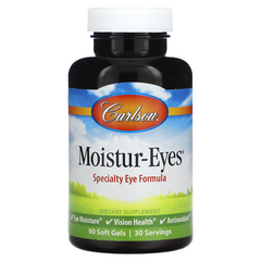 Комплекс для поддержки глаз, Moistur-Eyes, Carlson Labs, 90 желатиновых капсул (CAR-04821), фото