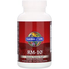 Garden of Life, RM-10, Immune System Food, добавка для зміцнення імунітету, 120 вегетаріанських капсул (GOL-11155), фото