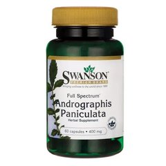 Swanson, Андрографіс для імунітету (Full Spectrum Andrographis Paniculata), 400 мг, 60 капсул (SWV-11426), фото