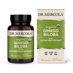 Dr. Mercola, Гинкго билоба + экстракт фруктов кофе, 30 капсул (MCL-03655), фото