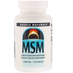 Source Naturals, МСМ (метилсульфонілметан), 1000 мг, 120 таблеток (SNS-01289), фото