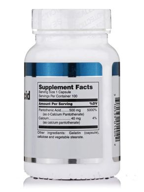 Douglas Laboratories, Пантотенова кислота, 500 мг, 100 капсул (DOU-01404), фото