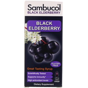 Чорна бузина (формула), Black Elderberry, Sambucol, 120 мл (SBL-00110), фото