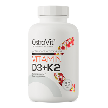 Ostrovit, Вітамін D3+K2, Vitamin D3+K2, 90 таблеток (OST-61196), фото