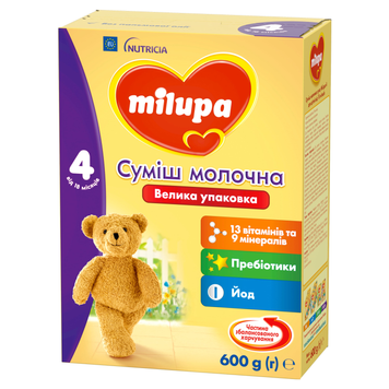 Суха молочна суміш для дітей від 18 місяців Milupa 4 - 600 г, фото