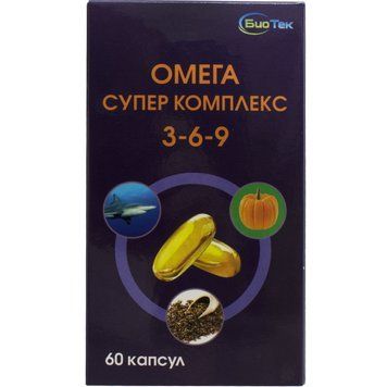 Омега Супер Комплекс БиоТек источник омега-3, омега-6, омега-9 - 60 капсул, фото
