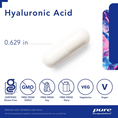 Pure Encapsulations, Hyaluronic Acid, Гіалуронова кислота, 70 мг, 60 капсул (PE-00605), фото