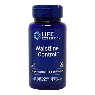 Life Extension, Жироспалювач для стегон та талії, Waistline Control, 60 вегетаріанських капсул (LEX-25096), фото
