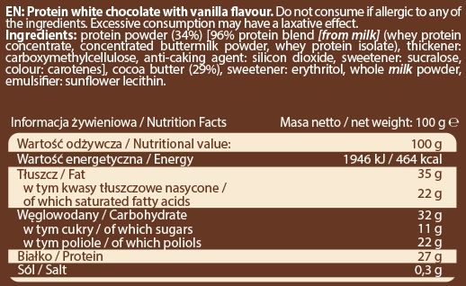 Allnutrition, Протеїновий шоколад, зі смаком молока, 100 г (ALL-73471), фото