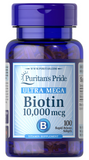Puritan's Pride PTP-51464 Біотин, Biotin, Puritan's Pride, 10.000 мкг, 100 капсул (PTP-51464)