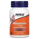 Мелатонін 5 мг NOW Foods Melatonin - 120 таблеток, фото