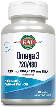 Омега-3 EPA/DHA 720/480 KAL Omega 3 &ndash; 60 капсул, фото