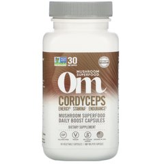 Om Mushrooms, кордицепс, 667 мг, 90 вегетарианских капсул (OMM-00821), фото