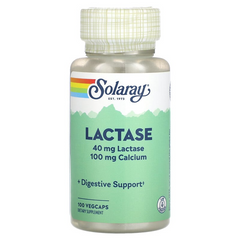 Solaray, Лактаза, 40 мг, 100 растительных капсул (SOR-10615), фото
