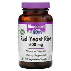 Bluebonnet Nutrition, червоний ферментований рис, 600 мг, 120 вегетаріанських капсул (BLB-01171), фото