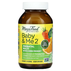 MegaFood, Baby & Me 2, вітаміни для вагітних, 120 таблеток (MGF-10315), фото