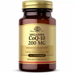 Коэнзим Q10 Мегасорб (CoQ-10), Solgar, дополненный, 200 мг, 30 капсул (SOL-00959), фото