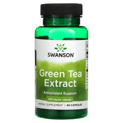 Swanson, Екстракт зеленого чаю, 500 мг, 60 капсул (SWV-14099), фото
