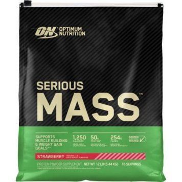 Optimum Nutrition, Serious Mass, полуниця, 5443 г (103487), фото