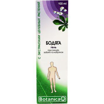 Гель для тіла Бодяга Botanica від синців та забиттів - 100 мл, фото