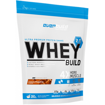 Everbuild, Whey Protein Build 2.0, Сироватковий протеїн, ваніль, 1000 г (EVB-89213), фото