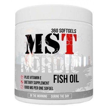 Норвезький рибячий жир MST Nordic Fish Oil Omega 3 - 360 гелевих капсул, фото