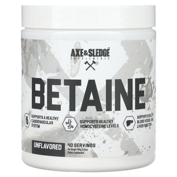 Axe&Sledge Supplements, Basics, бетаїн, без добавок, 100 г (AXS-22596), фото