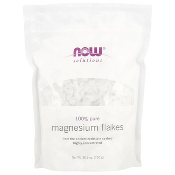 Магнієві пластівці 100% чисті NOW Foods Magnesium Flakes - 750 г, фото