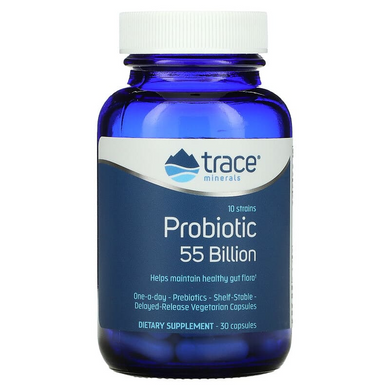 Пробиотики, Probiotic, Trace Minerals Research, 55 млрд, 30 капсул (TMR-00212), фото