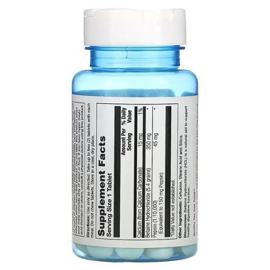 Nature's Life, бетаїну гідрохлорид, 350 мг, 100 таблеток (NLI-00117), фото