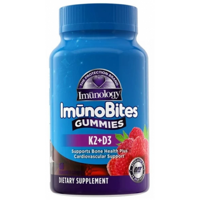 GAT, Imuno Bites, Вітамін Д3+K2, 60 желейних цукерок (821044), фото