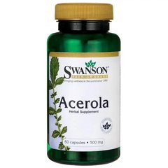 Swanson, Ацерола (Acerola), 500 мг, 60 капсул (SWV-11669), фото