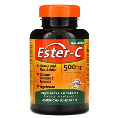 American Health, Ester-C с цитрусовыми биофлавоноидами, 500 мг, 225 вегетарианских таблеток (AMH-16974), фото