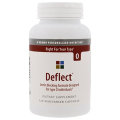 D'adamo, Deflect, формула для блокирования лектина, диета для 0 группы крови, 120 растительных капсул (DAD-00047), фото
