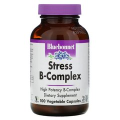 Bluebonnet Nutrition, Stress B-комплекс, 100 рослинних капсул (BLB-00424), фото
