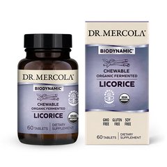 Dr. Mercola, Биодинамик, ферментированная солодка с ферментами, 500 мг, 60 таблеток (MCL-03686), фото