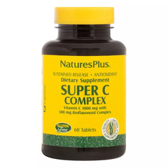 Nature's Plus, Супер комплекс Витамина С с биофлавоноидами, 1000\500 мг, 60 таблеток (NAP-02479), фото