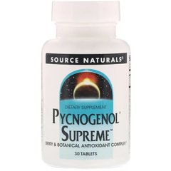 Source Naturals, Pycnogenol Supreme, 30 таблеток (SNS-02219), фото