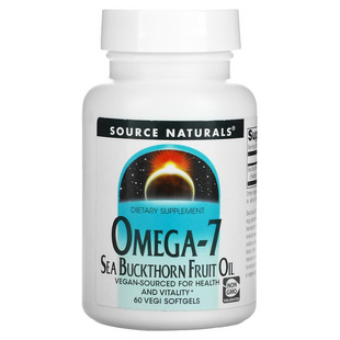 Source Naturals, Omega-7, Олія плодів обліпихи, 60 м'яких вегетаріанських таблеток (SNS-02554), фото