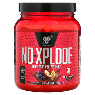 BSN, N.O.-Xplode, Legendary Pre-Workout, зі смаком фруктового пуншу, 555 г (BSN-00152), фото