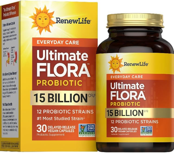 Пробіотик 15 млрд КУО Renew Life Ultimate Flora Probiotic - 30 веганських капсул, фото
