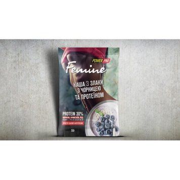 Power Pro, Каша Femine 3 злака+протеин 30%, (50 г) - персик (108112), фото