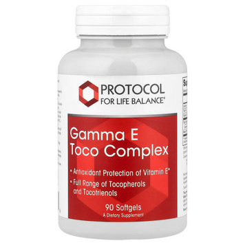 Protocol for Life Balance, Gamma E Toco Complex, 90 м'яких таблеток (PRT-10818), фото