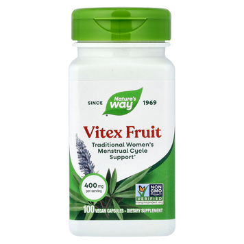 Плоди вітексу 400 мг Nature's Way Vitex Fruit - 100 веганських капсул, фото