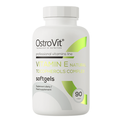 Ostrovit, Вітамін E Токофероли Комплекс, Vitamin E Tocopherols Complex, 90 капсул (OST-90254), фото