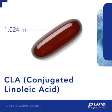 Кон'юговані лінолева кислота, CLA, Pure Encapsulations, 1000 мг, 60 капсул, (PE-00560), фото