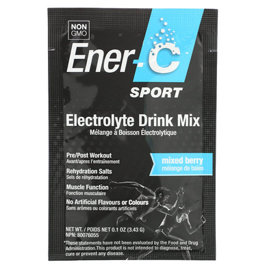 Ener-C, Sport, смесь для приготовления электролитов, ягодная смесь, 12 пакетиков по 3,43 г (ENR-00120), фото
