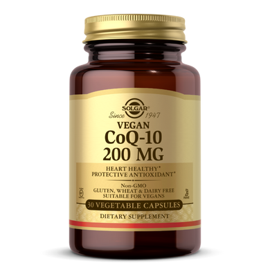 Коензим Q10, CoQ-10, Solgar, 200 мг, 30 капсул (SOL-00948), фото