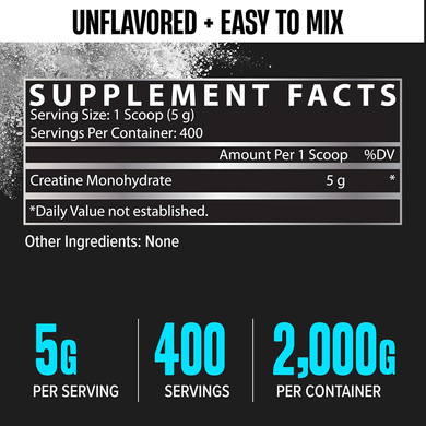 Креатин моногідрат 5000 мг Nutrex Research Creatine Monohydrate | без смаку - 2000 г, фото