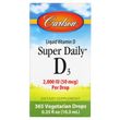 Carlson Labs, Super Daily D3, вітамін D3, 50 мкг (2000 МО), 10,3 мл (CAR-01280), фото